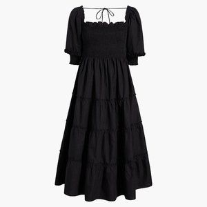 Hill House Nesli Nap Dress - Black Dot, Size XS